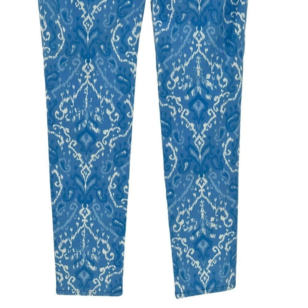 J. McLaughlin Lexi Jeans Slim Straight Leg Stretch Women 10 Blue White‎ - Picture 6 of 10